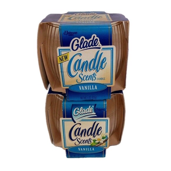 Johnson & Johnson Glade Vanilla Vintage Candle Set Of Two - Picture 1 of 10